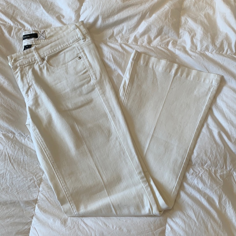 White wide leg jeans